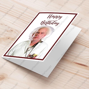 Biglietto Auguri Compleanno Doc Brown Ritorno al Futuro - PDF Stampabile A5 | Ritorno al Futuro,  DeLorean Doc Brown | Regalo Nerd
