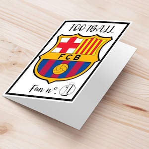 Invitation anniversaire Barcelone | Carte de vœux d'anniversaire pour fan de football de Barcelone | football Barcelone à voeux imprimables | Idée cadeau foot