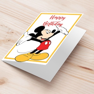 mickey mouse birthday greeting card | topolino printable greeting card | mickey mouse gift idea