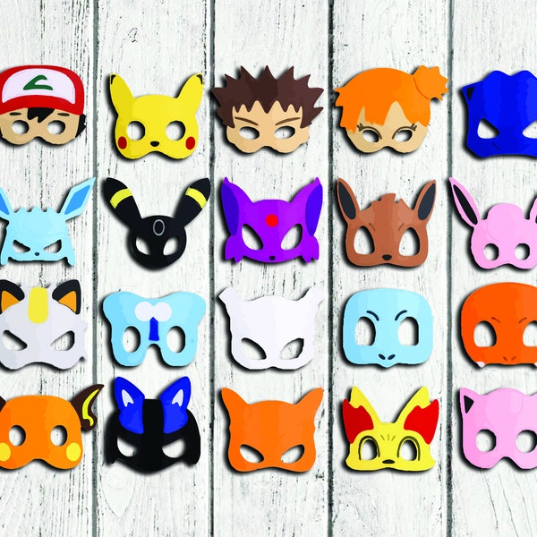 pokemon masks, pokemon printables, pokemon party, costume pokemon, sonic, printable kids masks pokemon, pokemon carnival mask, birthday