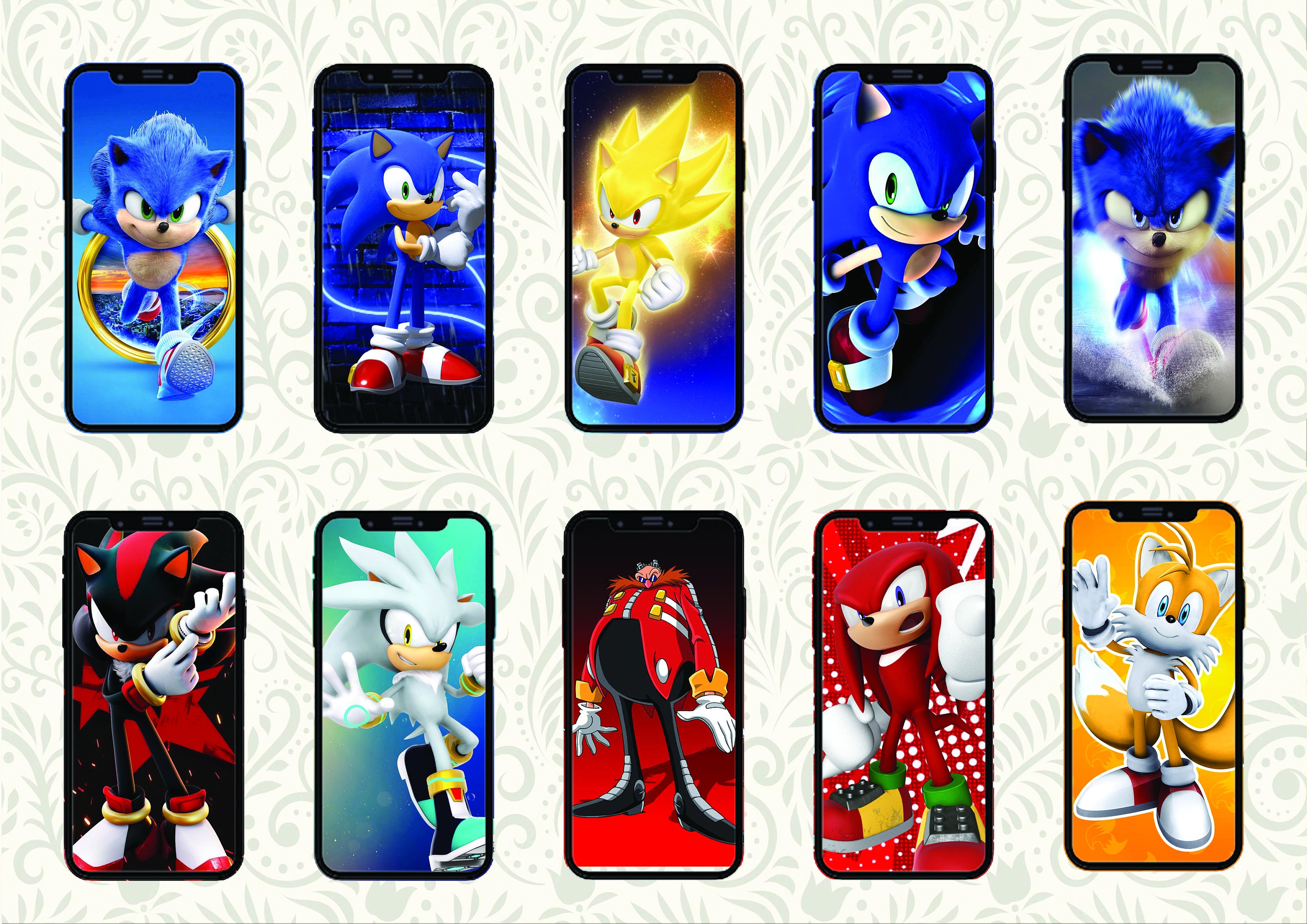 Sonic the Hedgehog-achtergronden voor smartphones | Sonic-achtergronden  voor Android en iPhone | sonische 2 hd-achtergrond - Etsy België, image size:3000x2121
