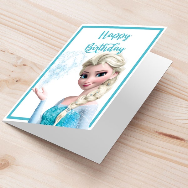 frozen birthday greeting card | Elsa frozen printable greeting card | frozen gift idea