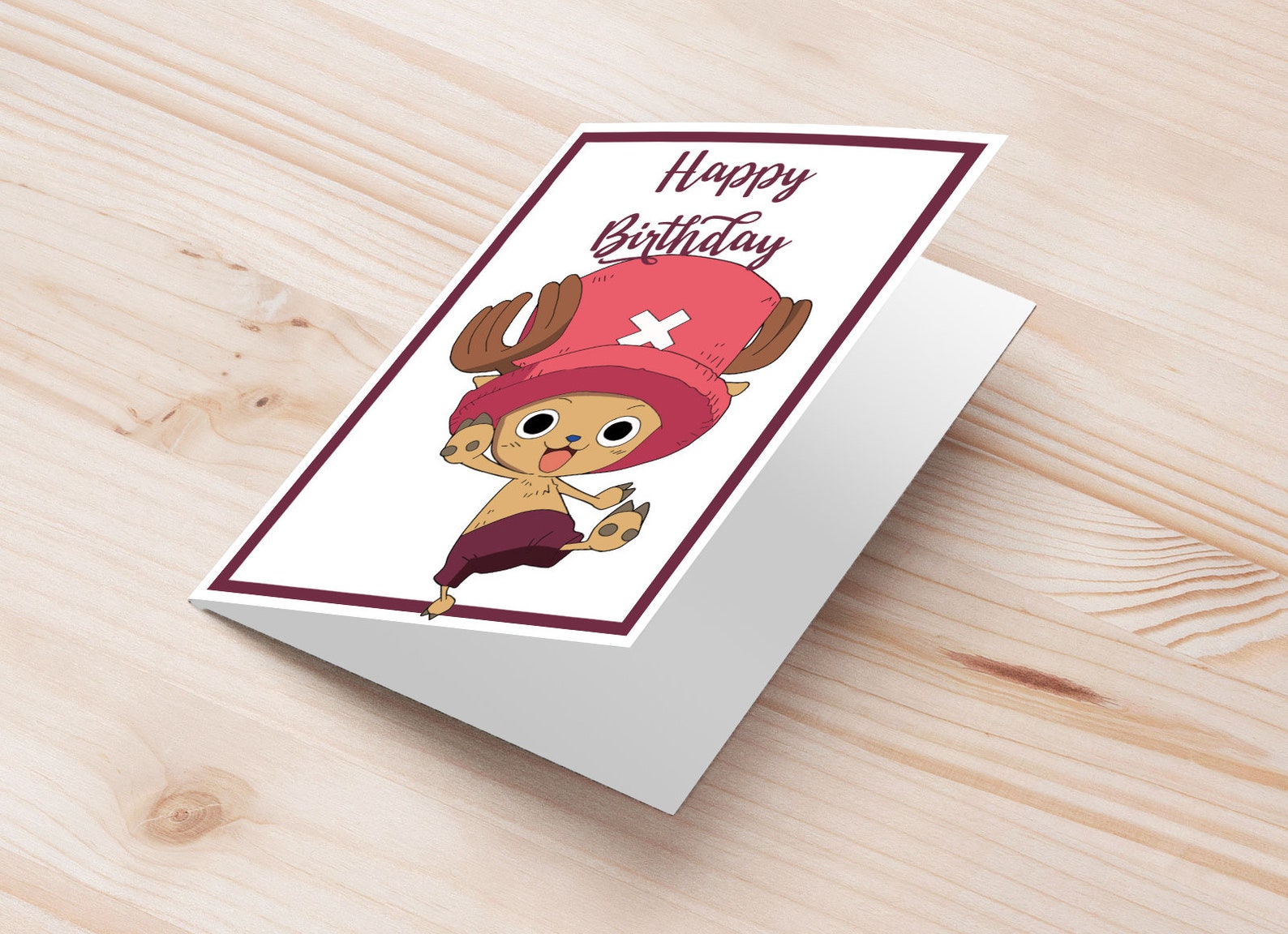 One Piece Chopper Birthday Greeting Card Tony Tony Chopper Etsy