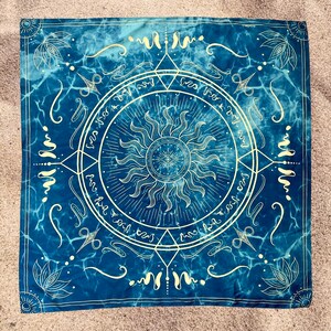 The Soul Whale Altar Cloth ( Sun ), Classic series, Tarot Cloth, Altar Decor, Love Magic, Home, Art, Spiritual