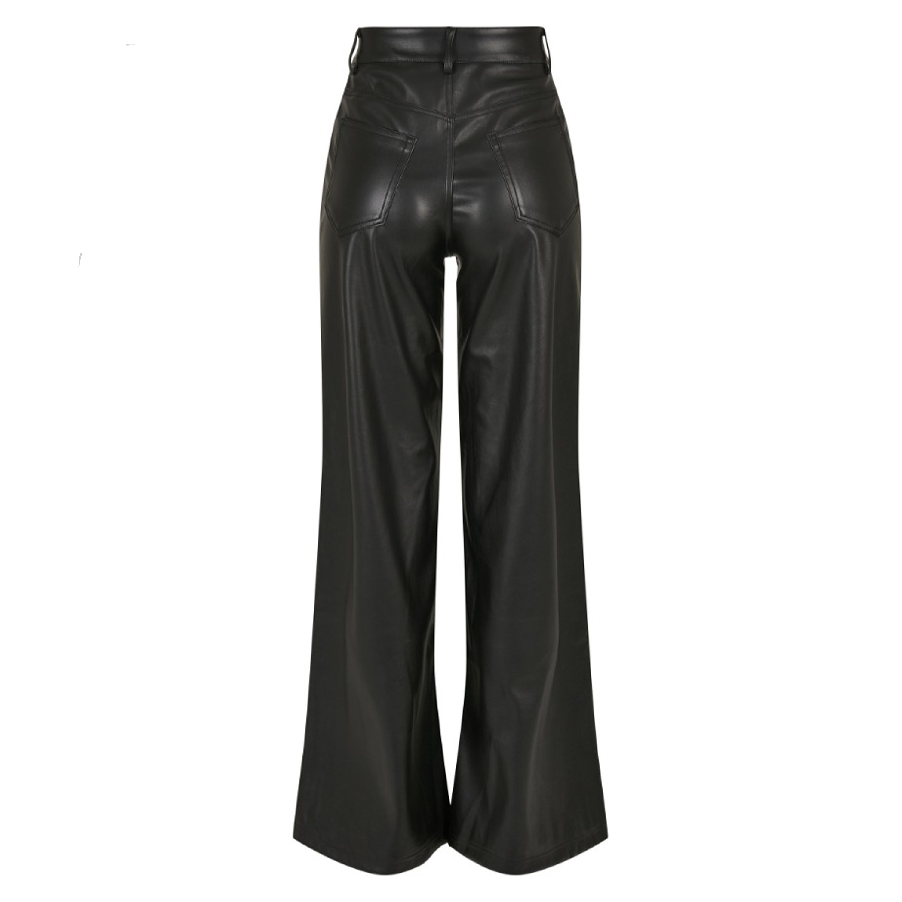 Black Leather Pants / Women's Leather Pants/ Wide Leg/ Etsy
