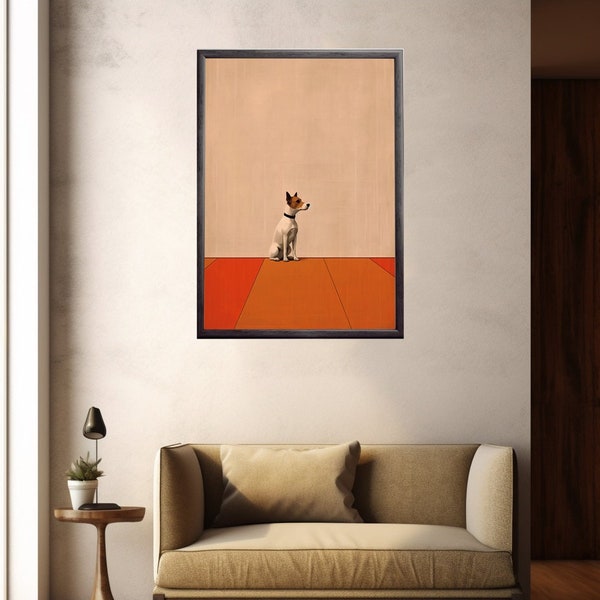 Impression Bauhaus Jack Russell | Cadeau Jack Russell | Affiche Jack Russel Terrier | Affiche de chien | Art de chien | Cadeau chien | Portrait d'animal de compagnie