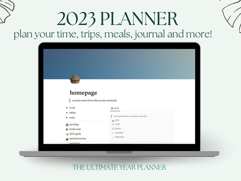 Notion Template Life Planner 2023 Notion Dashboard, Notion Planner, All
