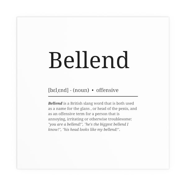 Bellend Definition Etsy