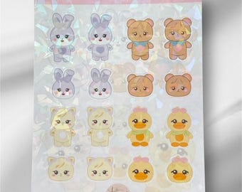 Mini Plushie Characters Sticker Sheet for Blinks