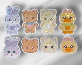 Handmade BP Plushie Character Stickers for Blinks - Individual Member or Full Set