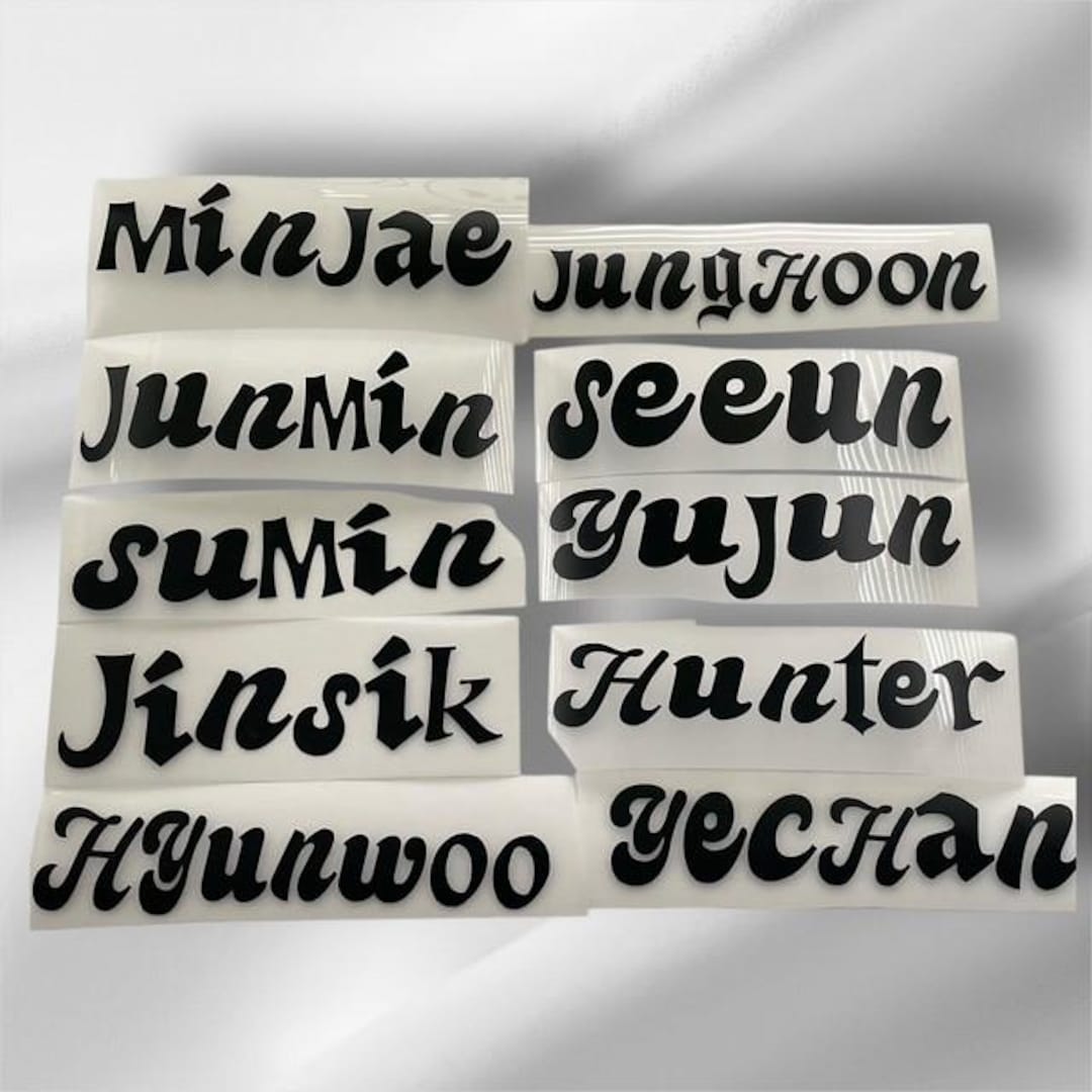 Member Decals Xikers Member Name Decals - Individual or Bundle - Etsy