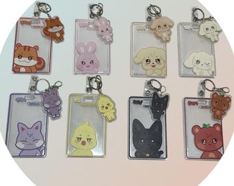 Aniteez Photocard Holders with Keychain (+ Random Unofficial Member Photocard)
