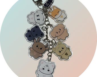 En- Plushie Drop Acrylic Keyrings/Keychains/Clips