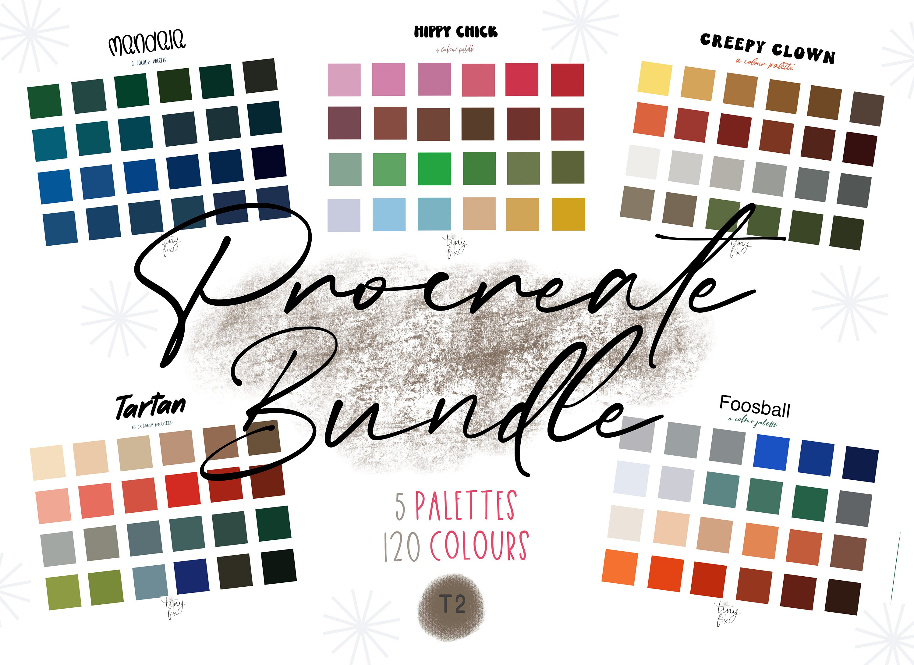 Procreate Colour Palette Bundle Bolds T2 - Etsy