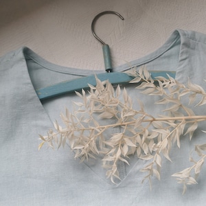 Vintage Blue Wooden Clothes Hanger