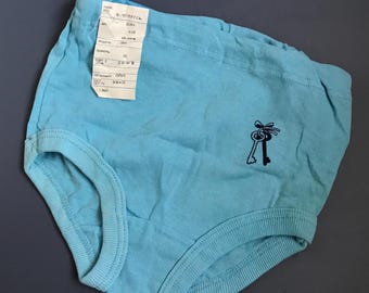 2 calzoncillos de algodón sin usar para niña, calzoncillos vintage soviéticos, bragas azules sin usar, ropa vintage soviética de 1978