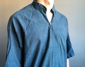 Summer Men Short Sleeve Shirt Cotton Linen Shirt