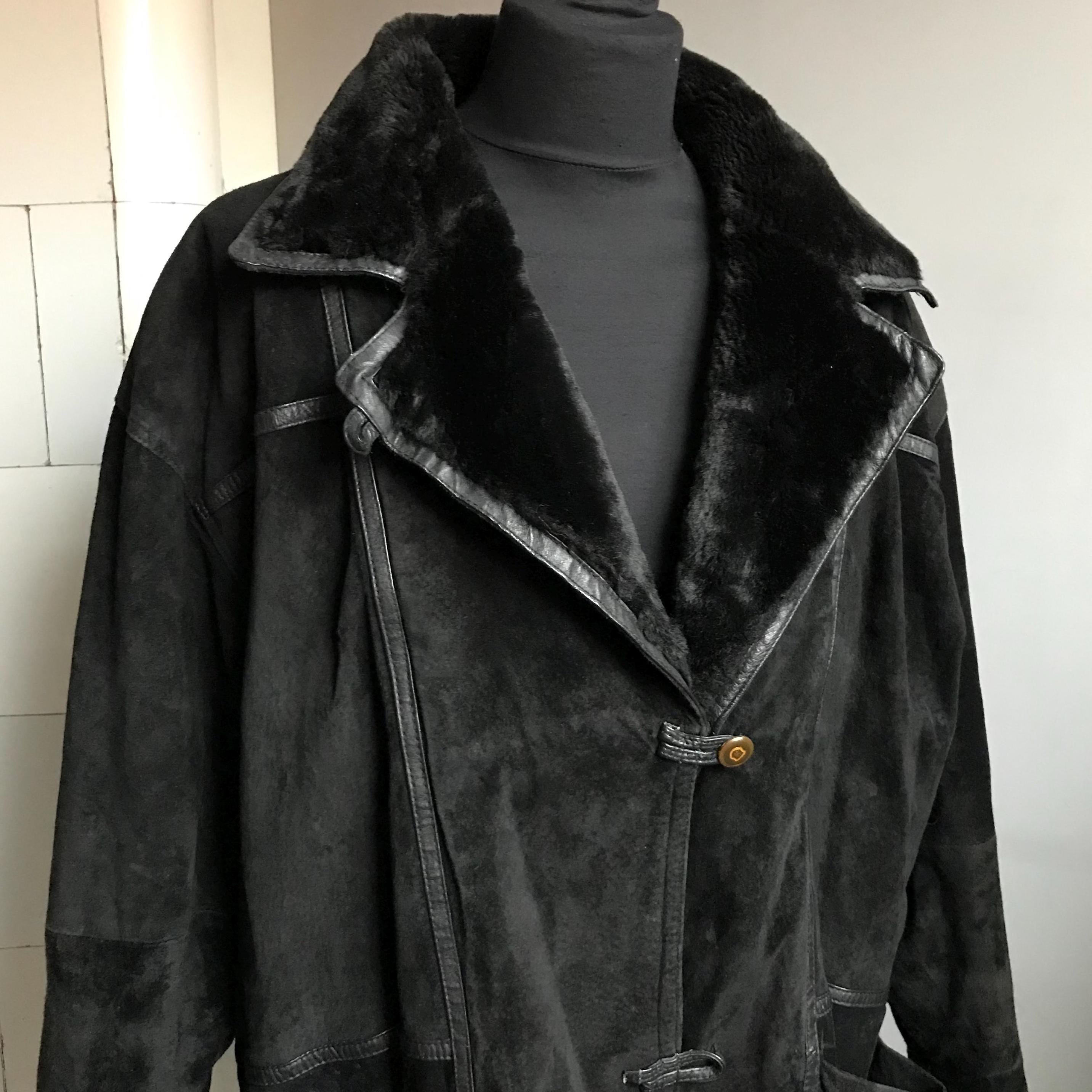 Suede Leather Jacket for Men Size 44, 1990s Vintage Clothing - Etsy