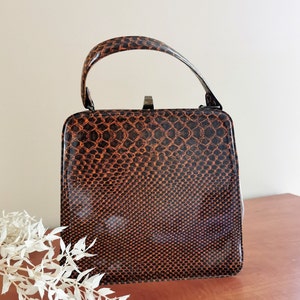 Bolso pequeño para mujer, estilo letón vintage de piel sintética, años 70.