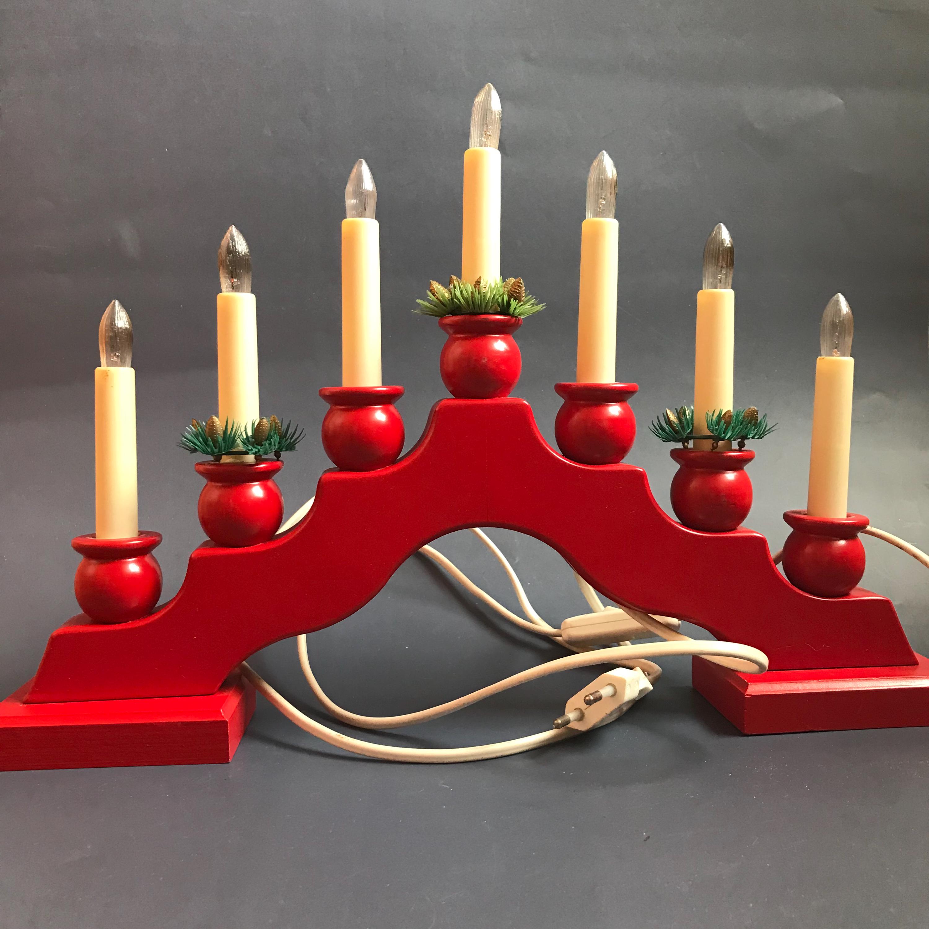 Swedish Christmas Candlestick, Classics Scandinavian Wooden