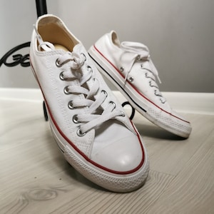 Vintage Unisex Converse All Star White Sneakers, Size UK5 EU37.5 in cm 24