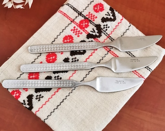 3 Vintage TALMETA Stainless Steel Knives
