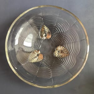 Vintage Thick Glass Vase Bowl, Unique Candy Bowl, Latvian Vintage 1960s