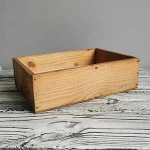 Wooden Postage Box, Soviet Parcel Box with Sealing Wax Vestige, Vintage from USSR