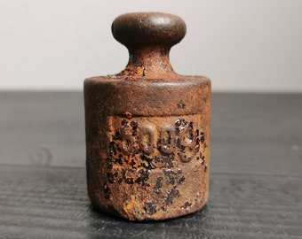 Poids antique 500 g pour balance vintage - Décoration en métal rustique, inspiration cadeau pour la maison