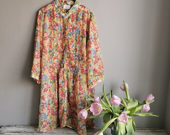 Vintage Gina Benotti Boho, Hippie, Boho Tuniek Top / Elegante zomertop / Maat L, UK 18-20, US14-16, EUR 44-46