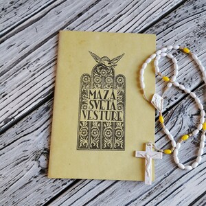 1949 Latvian Miniature Catholic book &quot;Little Saint Stories&quot;, Children&#39;s book in Latvian language, 62 pages