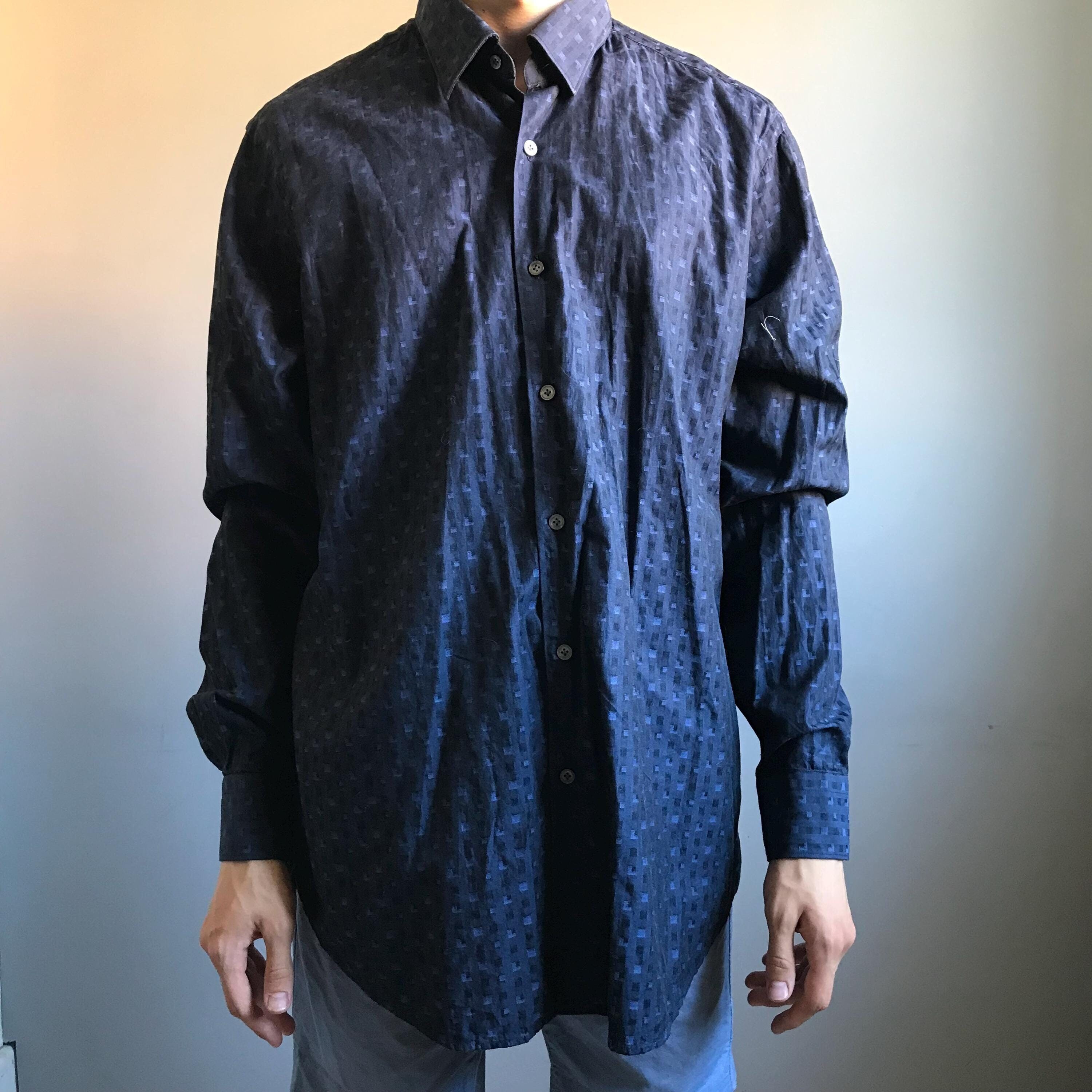 Pal Zileri, Pal Zileri Vintage Cotton Dress Shirt, Long Sleeve (Size 43/17)