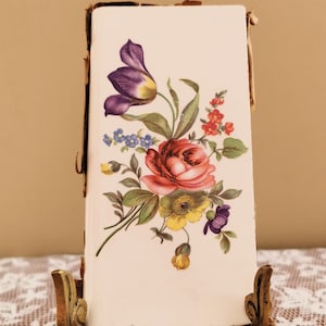 Carrelage mural vintage en porcelaine avec fleurs, Allemagne