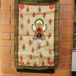 Adventskalender, Wandbehang, Vintage Weihnachtsschmuck