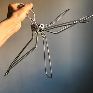 Primitive Foldable Clothes Hanger - Vintage Metal Closet Organizer - Stylish Storage Solution