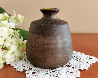 Jarrón decorativo escandinavo, botella de cerámica vintage