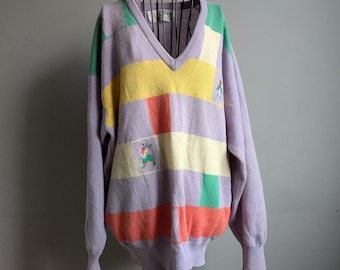 Scotland Wool Sweater, Vintage Pringle Sports Nick Flado Collection Golf Jumper, 80's Golf Clothing