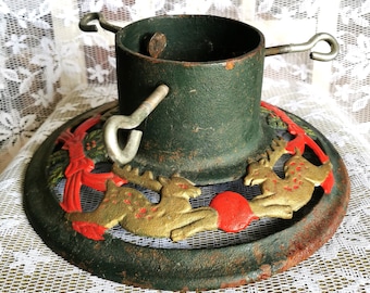 Christmas Tree Cast Iron Stand, Vintage from USSR