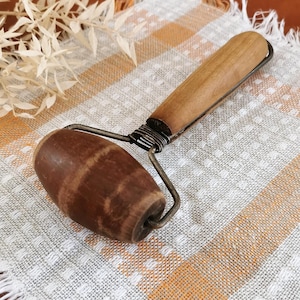 Antique Wooden Rolling Pin, Massage Rolling Tool, Unique Decorative Tool