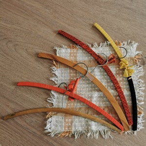 5 pcs x Vintage Wooden Clothes Hangers, Set of 5