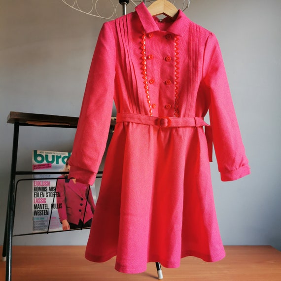 Cozy Wool Dress for Girls - Vintage Soviet Style,… - image 5