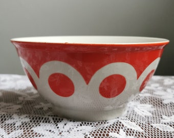Uzbek Bowl by Samarkand Porcelain Factory, Vintage Rare Uzbek Piala