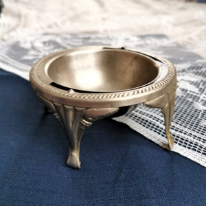 German Silver Ashtray, 1960s Vintage Melhior Ashtray with defect - missing sphere