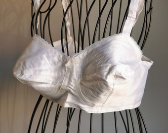 Vintage White New Bra size 80B, NOS Soviet Hight Quality