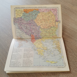 Atlas du monde 1981, livre vintage URSS en russe 64 pages