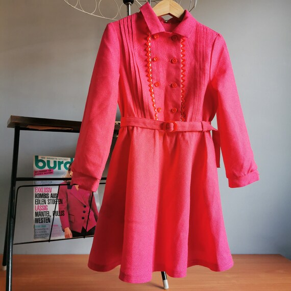 Cozy Wool Dress for Girls - Vintage Soviet Style,… - image 2