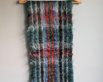 Vintage Mohair Scarf, Wool Wrap 31 cm x 135 cm