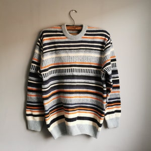 Vintage Wollpullover, Klassische Wintermode, Größe XL