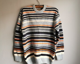 Vintage Wool Sweater, Classic Winter Fashion, Size XL