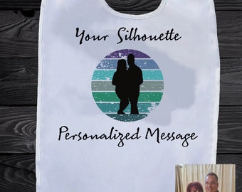 Your Silhouette Custom Bib, Special Occasion Adult Bib
